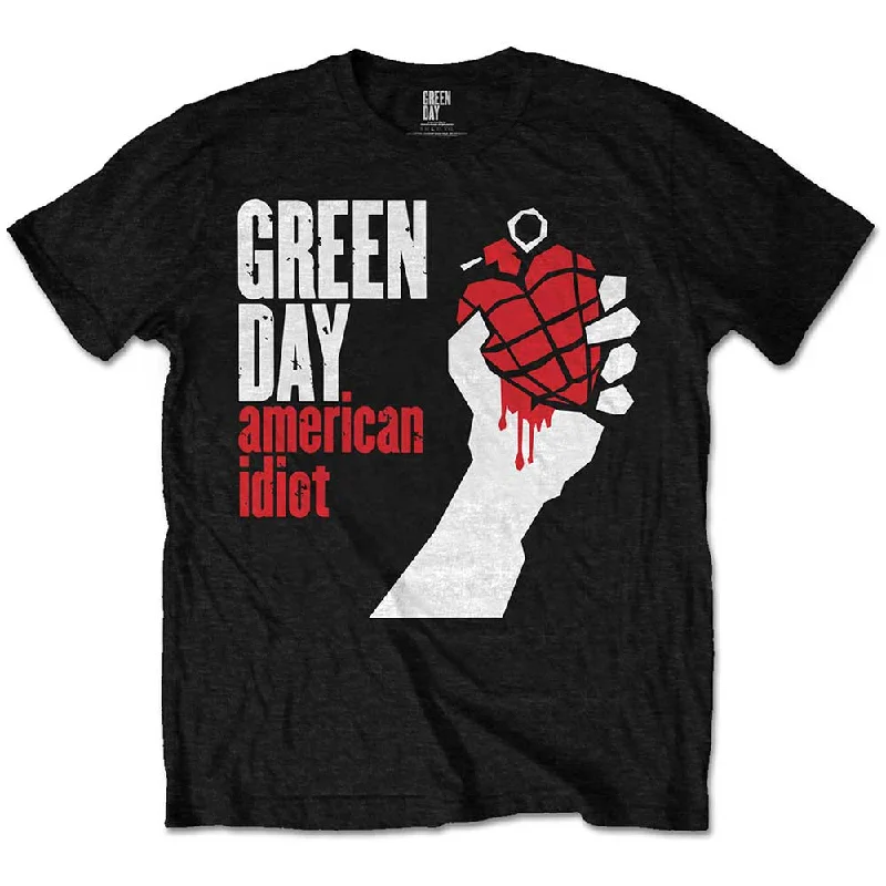 Green Day | Official Kids Band T-Shirt | American Idiot Silk Blend Satin Velvet