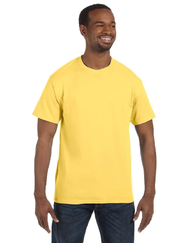 Hanes Authentic-T T-shirt | Daffodil Yellow Chenille Blend Fleece Blend Nylon Blend