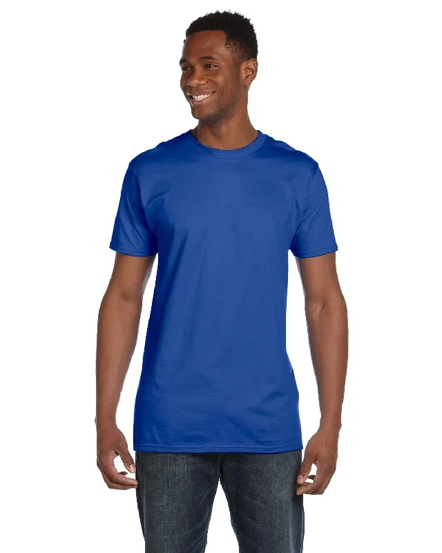 Hanes Combed Cotton T-Shirt | Deep Royal Seamless Knitted Crochet