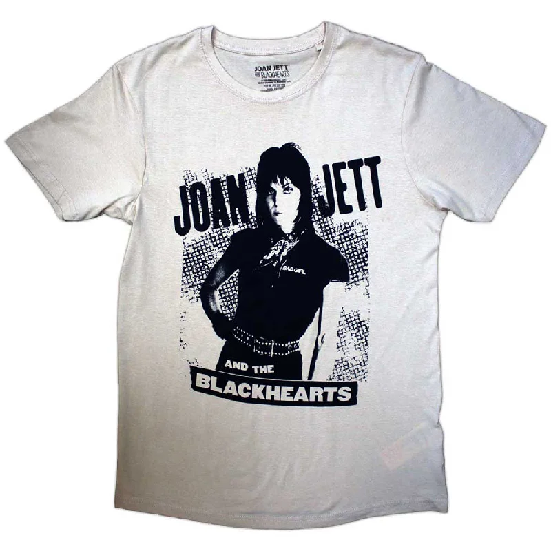 Joan Jett & The Blackhearts | Official Band T-Shirt | Crosshatch Graphic T-Shirt Round Neck Polyester