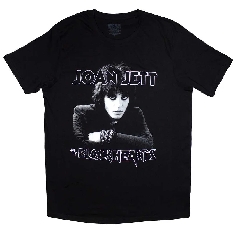 Joan Jett & The Blackhearts | Official Band T-Shirt | Photo Beaded Sequined Faux Fur