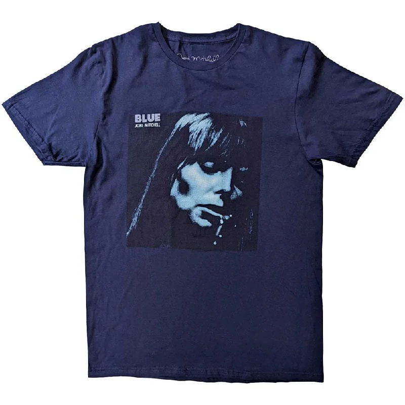 Joni Mitchell | Official Band T-Shirt | Blue Welt Pockets Slit Pockets Flap Pockets