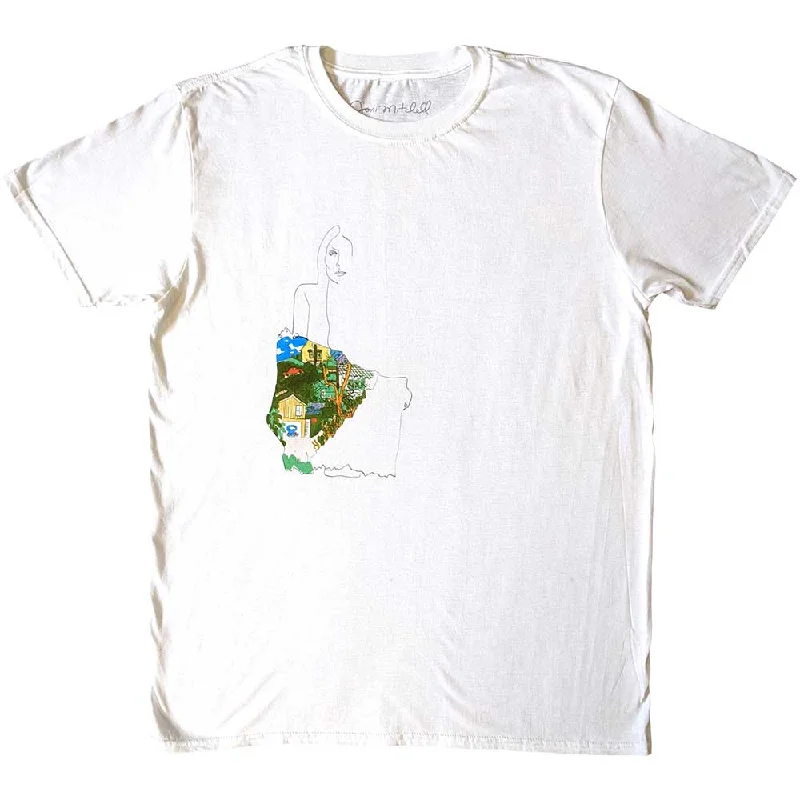 Joni Mitchell | Official Band T-Shirt | Ladies Album Embroidered Appliqued Beaded