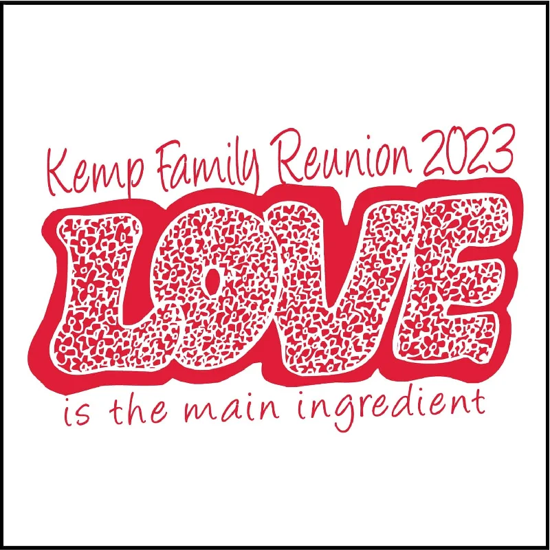 Love Family Reunion T-Shirt Design R1-10 Fitted T-Shirt Seamless Stretchy