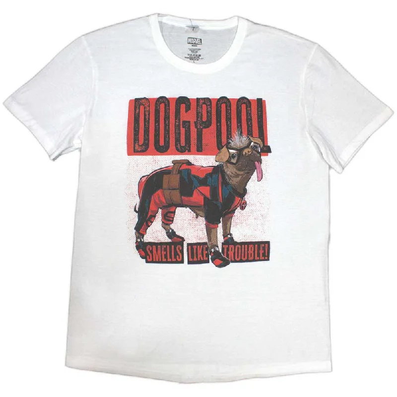 Marvel Comics | Official Band T-Shirt | Deadpool Dogpool Smells Like Trouble Lace Blend Ribbed Blend Corduroy Blend