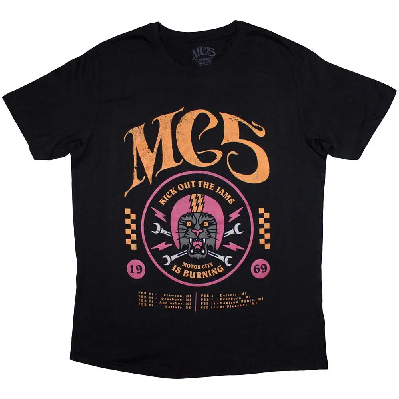 MC5 | Official Band T-Shirt | 1969 Notch Collar Peter Pan Collar Cowl Neck