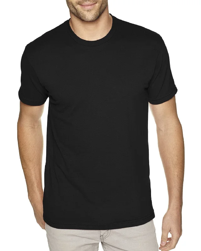 Next Level Mens Sueded T-Shirt | Black Silk Blend Satin Velvet