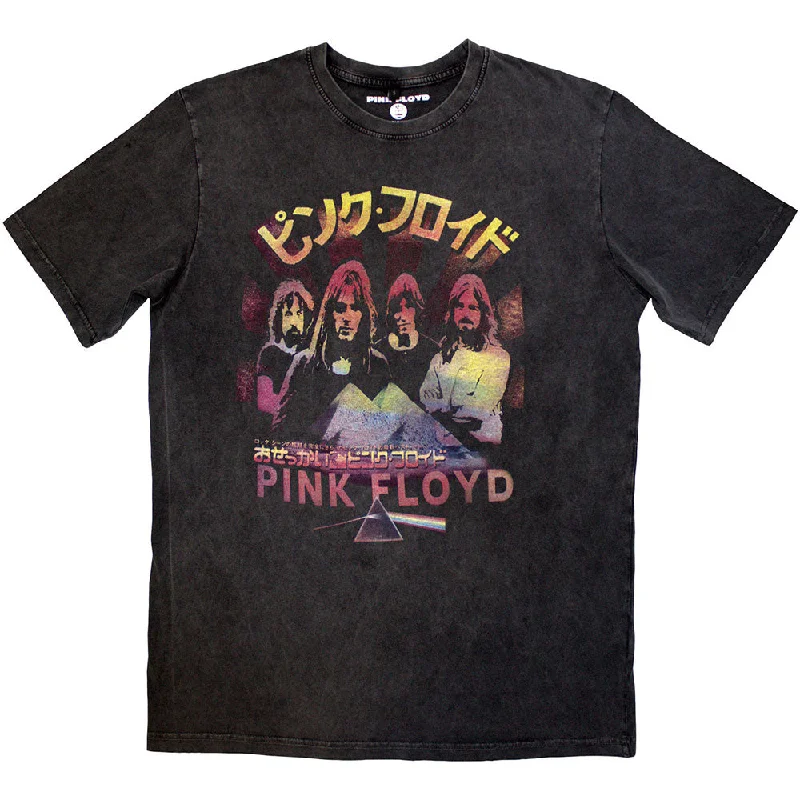 Pink Floyd | Official Stone Wash Band T-Shirt | Japan Poster Stone Wash Rayon Velvet Corduroy