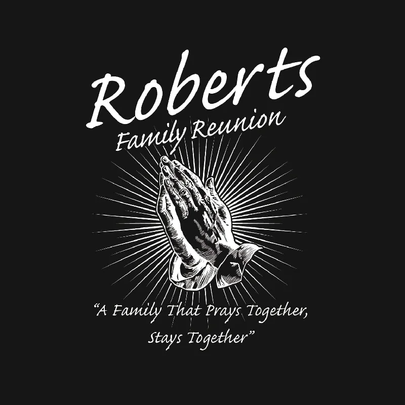 Prayer Family Reunion T-Shirt Design R1-41 Collared Crew Neck Turtle Neck