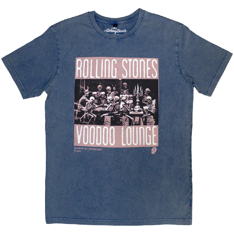 The Rolling Stones | Official Stone Wash Band T-Shirt | Voodoo Skulls Stone Wash Welt Pockets Slit Pockets