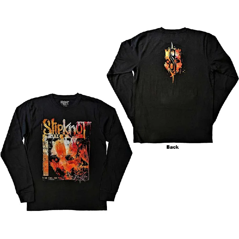 Slipknot | Official Band Long Sleeve T-Shirt | The End, So Far Pepper (Back Print) Spandex Blend Rayon Blend Denim Blend