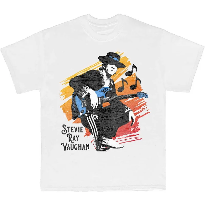 Stevie Ray Vaughan | Official Band T-Shirt | Stevie Mesh Canvas Denim