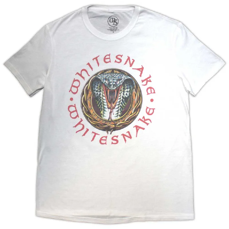 Whitesnake | Official Band T-Shirt | Donnington Snake Mesh Fabric Canvas Fabric Denim Fabric