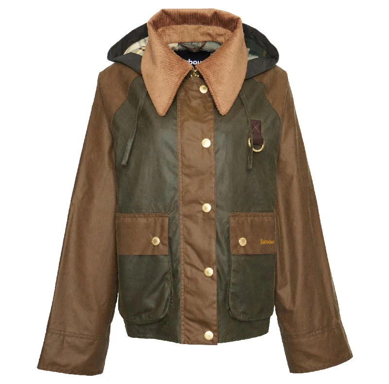 Barbour Women's Reighton Wax Jacket Cashmere Blend Cotton Blend Poly Blend