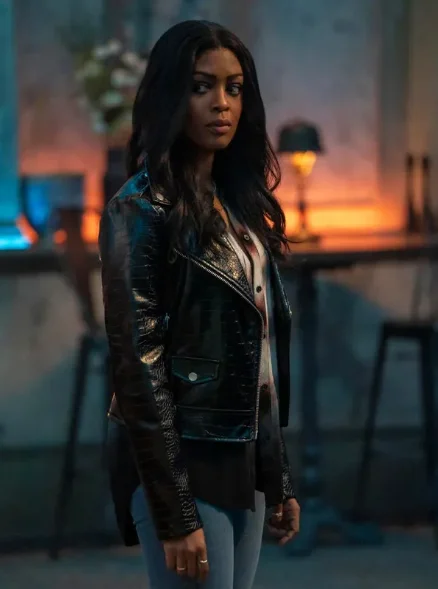 Batwoman Season 3 Ryan Wilder Leather Jacket Ribbed T-Shirt High Neck Heavyweight