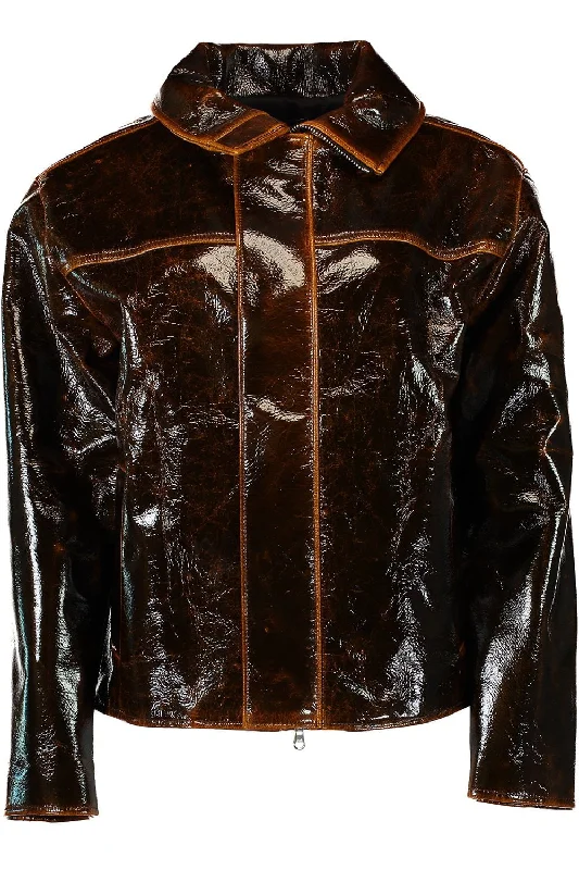 Everett Trucker Jacket Hooded Caped Shawl Collar