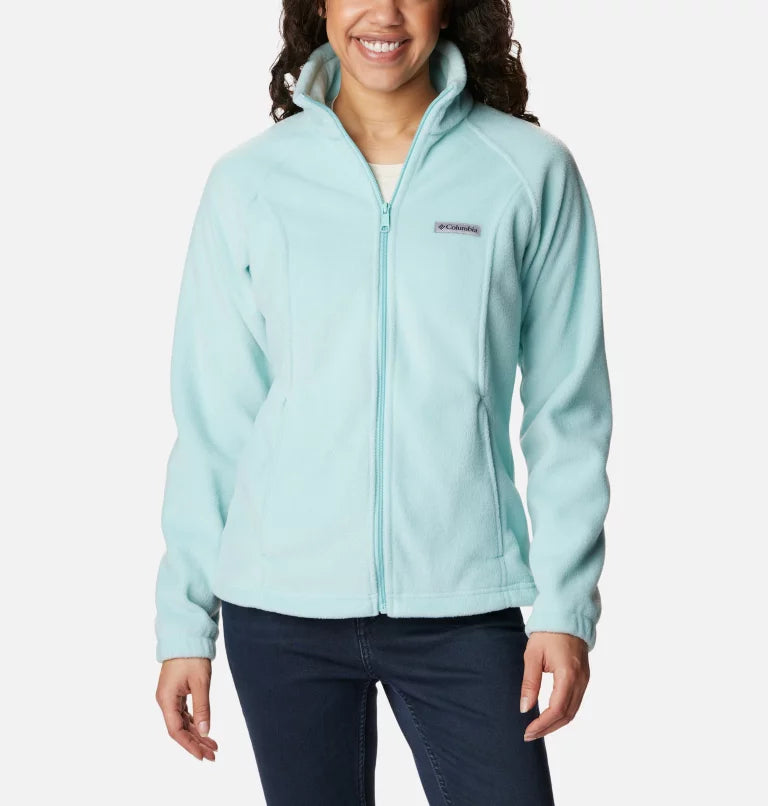 Columbia Womens Benton Springs Full Zip Fleece Jacket Striped Floral Plaid