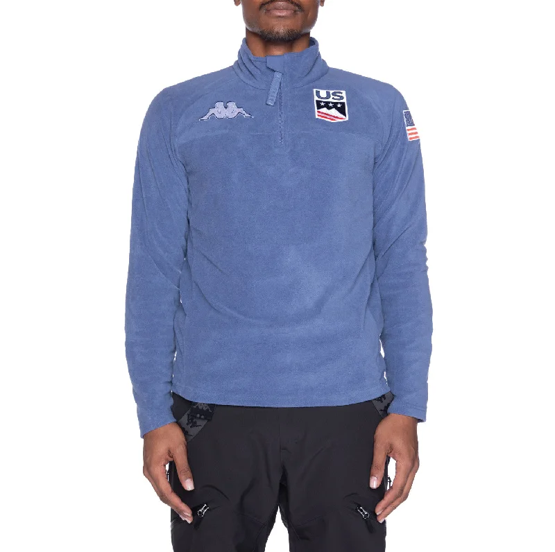 6Cento 687B US Fleece Jacket - Blue Fiord Machine Wash Dry Clean Hand Wash