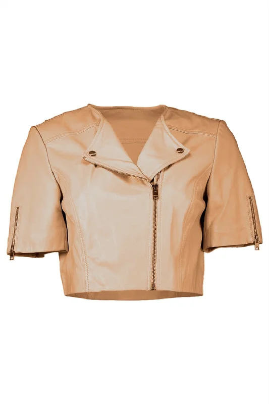 Kirsi Jacket - Camel Spandex Blend Rayon Blend Denim Blend
