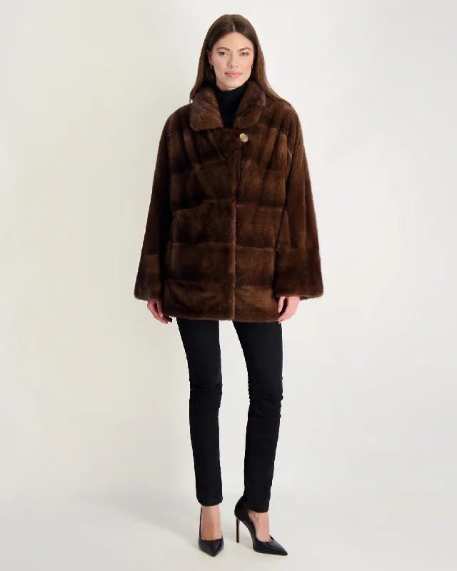 Mink Jacket Terry Blend Velvet Blend Canvas Blend