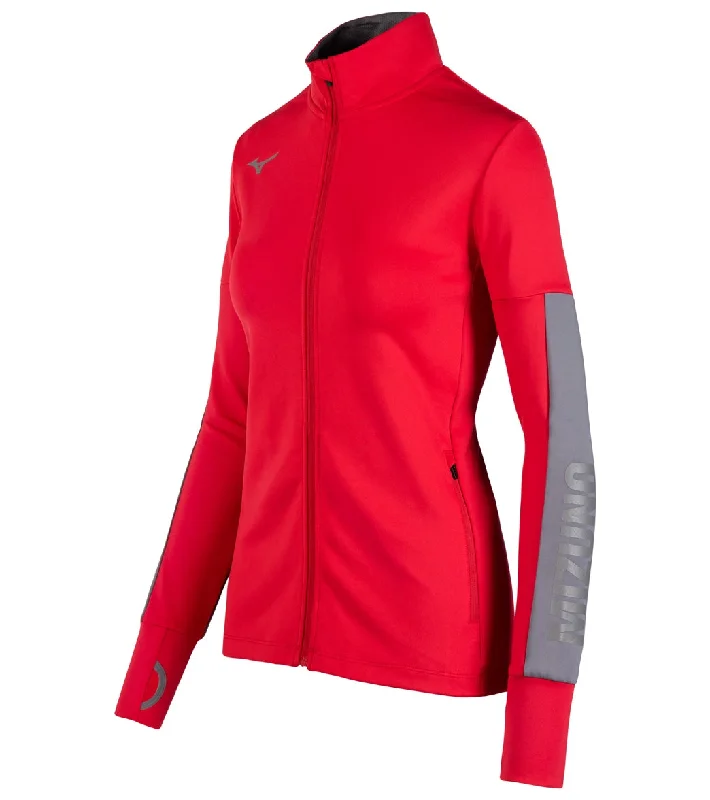 Mizuno Women's Alpha Quest Jacket Red/Shade Fleece Fabric Down Fabric Feather Fabric