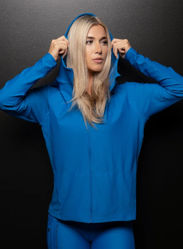 NAVARAH JACKET - BLUE Seamless Knitted Crochet
