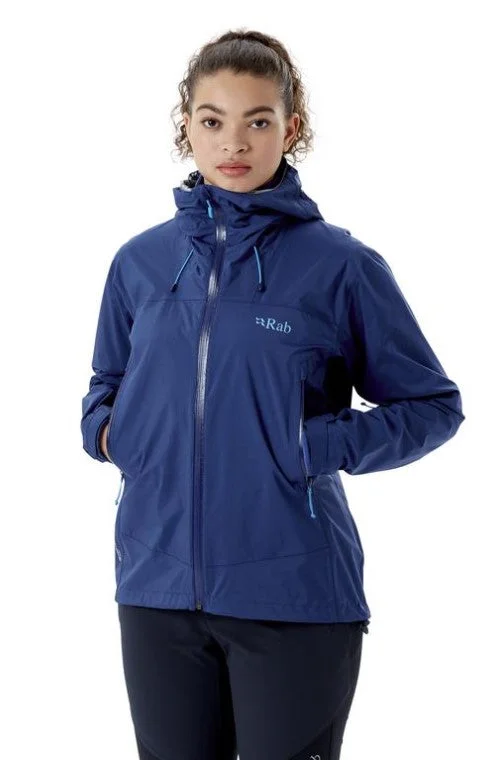 Rab Womens Downpour Plus 2.0 Waterproof Jacket Plaid T-Shirt Polka Dot Checkered