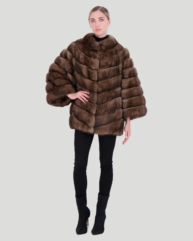 Sable Chevron Jacket Fashionable Trendy Casual