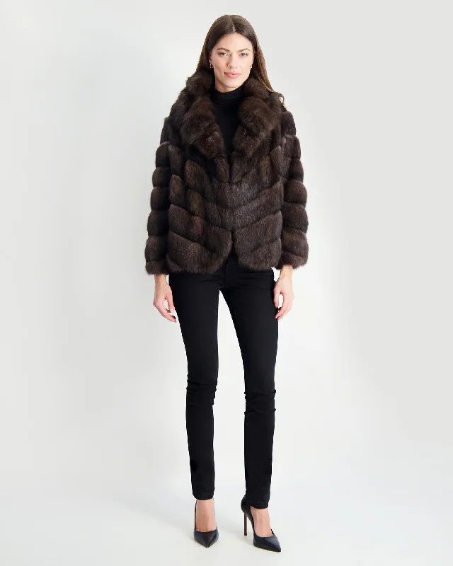 Sable Jacket Faux Fur Fabric Real Fur Fabric Shearling Fabric