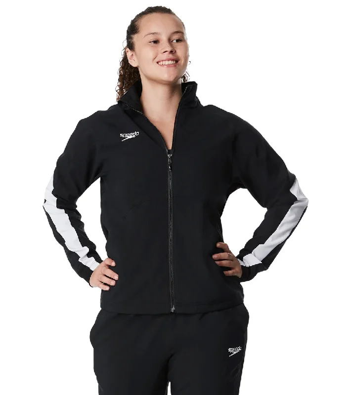 Speedo Women's Edge Warm Up Jacket Team Black Casual Formal Business