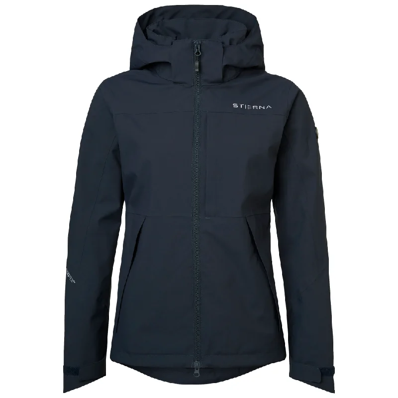 Stierna Midnight Navy Storm Rain Jacket Front Pockets Side Pockets Patch Pockets