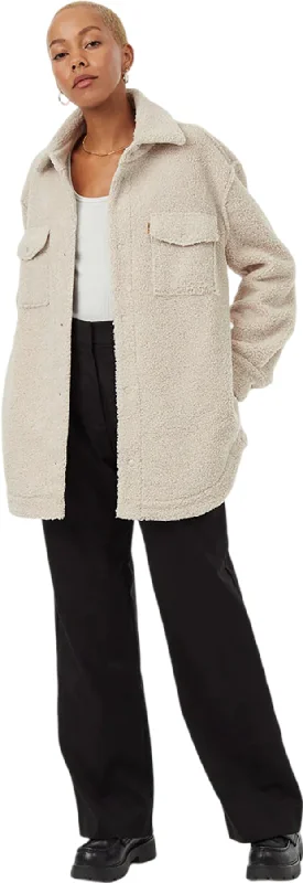 Recycled Boucle Fleece Jacket - Women's|-|Manteau en polaire bouclé recyclé - Femme Elegant Classic Vintage