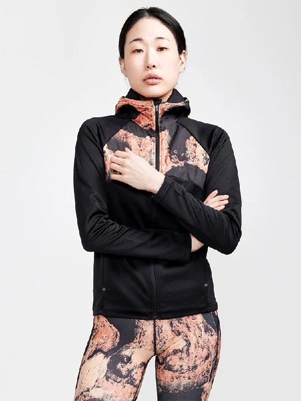 Women's ADV Essence Jersey Hood Jacket Print Jacquard Patchwork