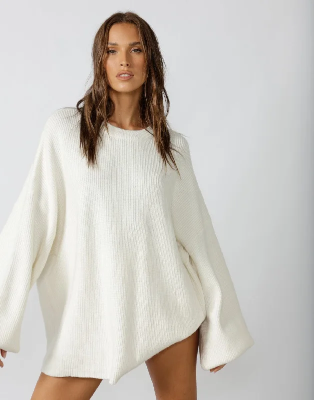 Cody Oversized Jumper (Cream) Soft Cozy Warm