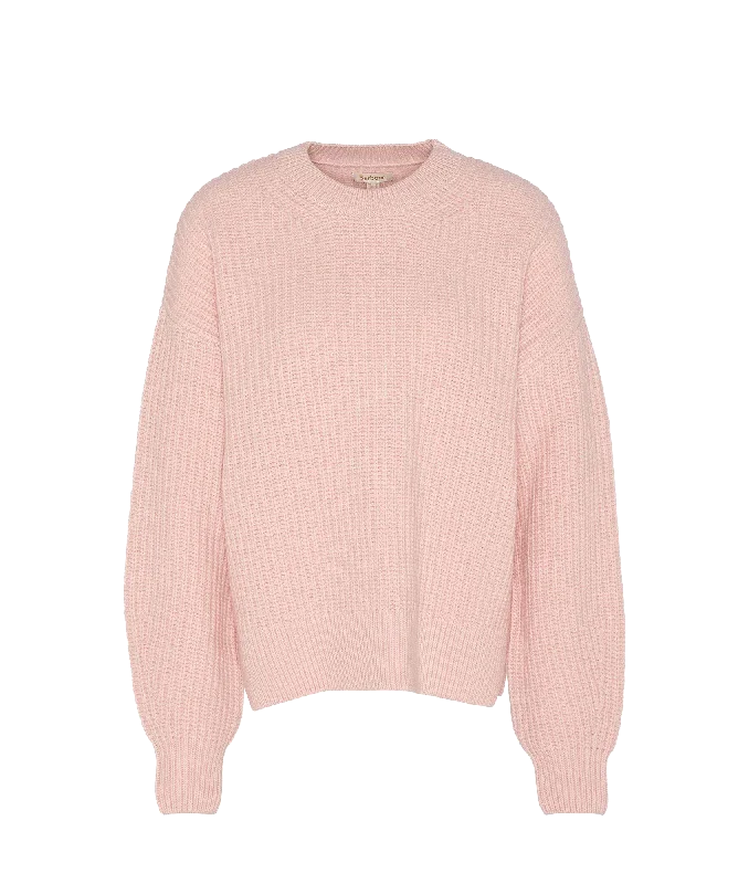 Scarlett Crew Neck Jumper - Pink Embroidered Appliqued Beaded