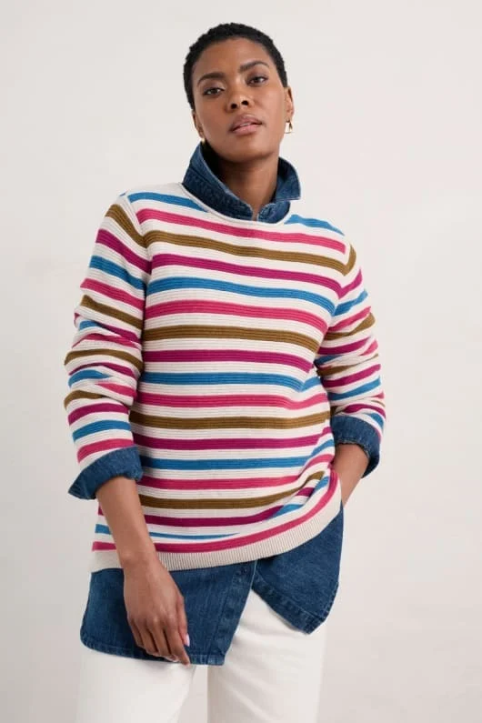 Makers Jumper Ribbed Striped Patterned