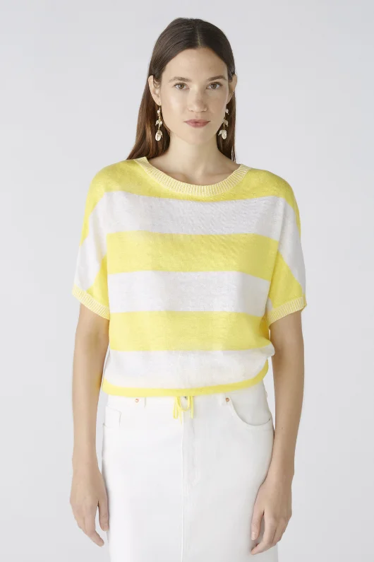 Block Stripe Jumper Ribbed Striped Patterned