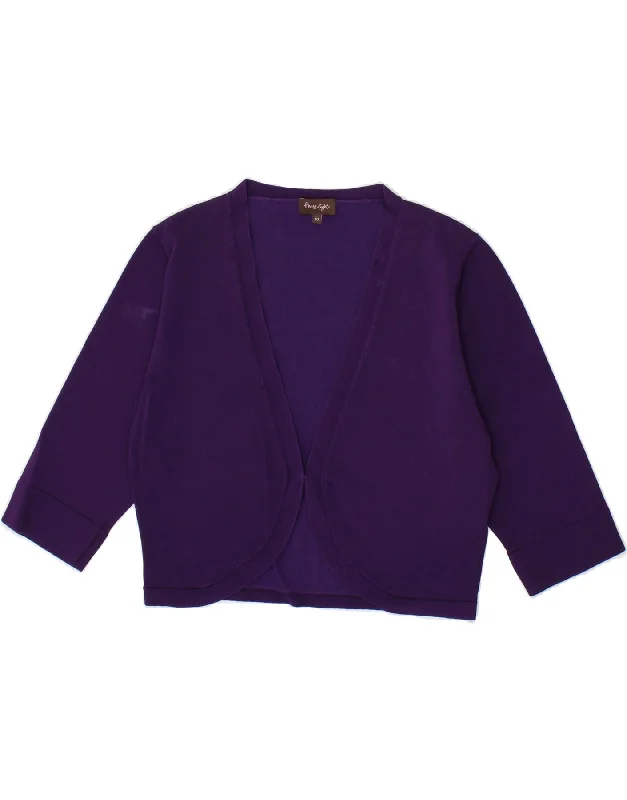 PHASE EIGHT Womens Bolero Jumper UK 10 Small Purple Nylon Anti-Pilling Anti-Shrink Durable