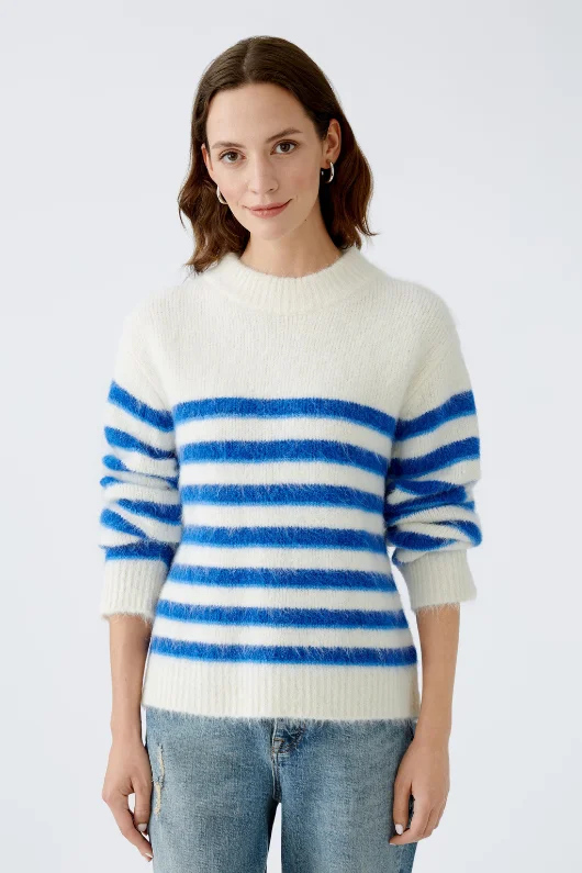 Striped Jumper Print Jacquard Patchwork