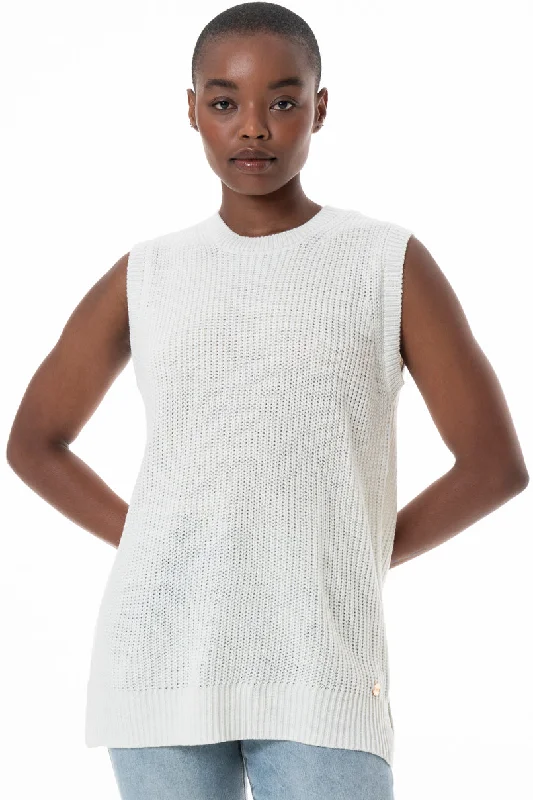 Sleeveless Jumper _ 145658 _ Milk Terry Terry Cloth Terry Knit