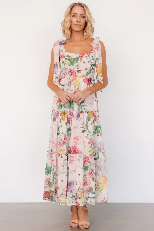 Anita Maxi Dress | Blush Multi Floral Trendy Floral Print Maxi Dress