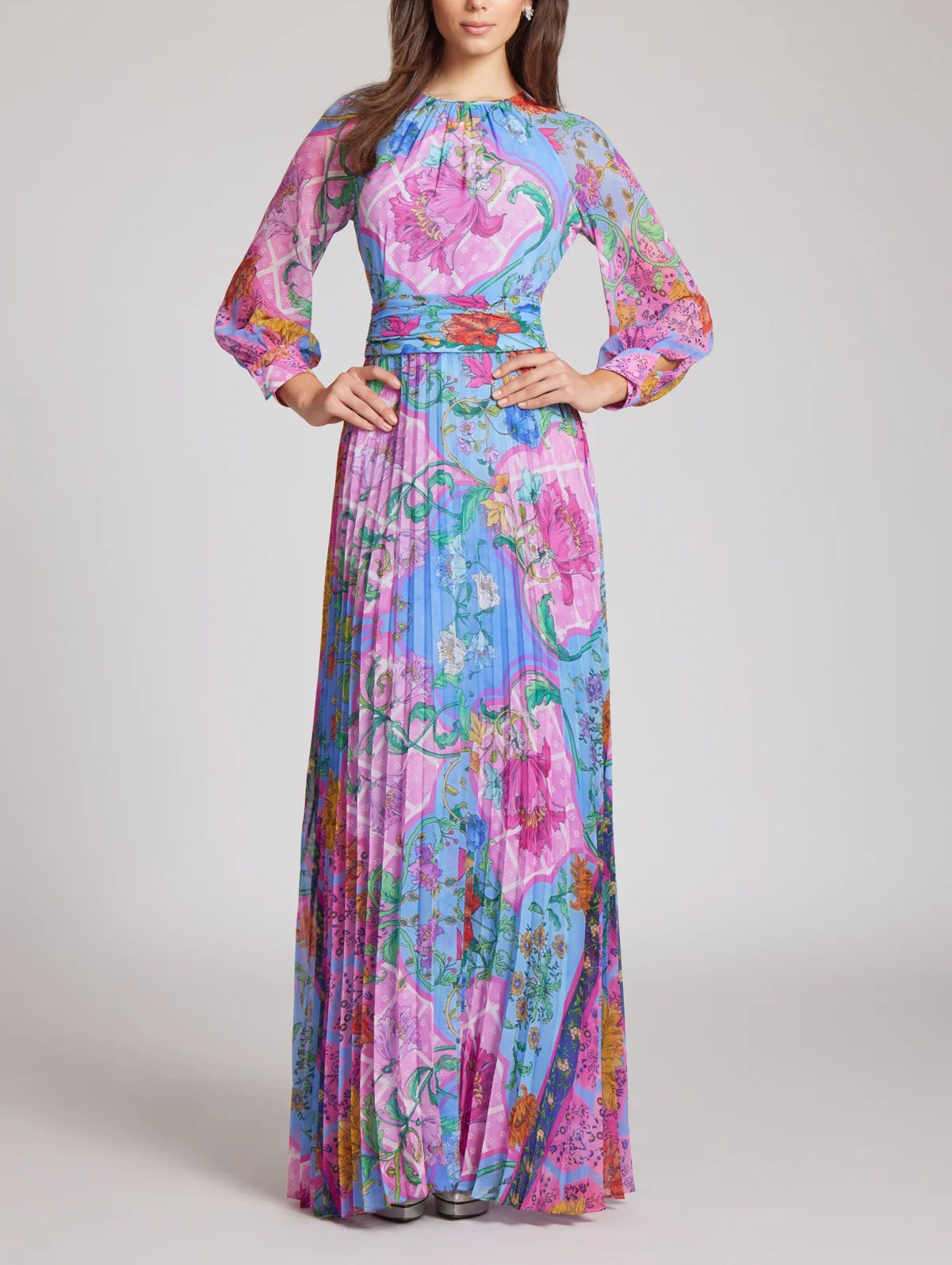 Chiffon Floral Maxi Dress Comfortable Casual Maxi Dress