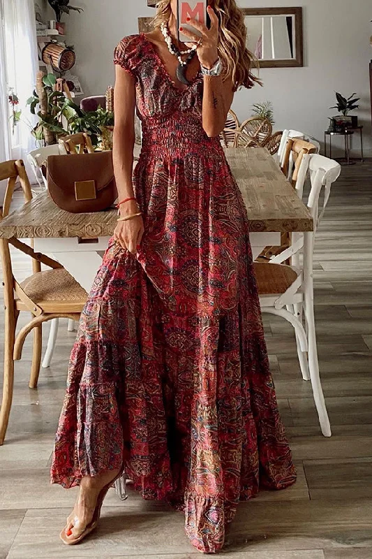 Lilipretty Endless Love Story Paisley Maxi Dress Stylish Longline Maxi Dress