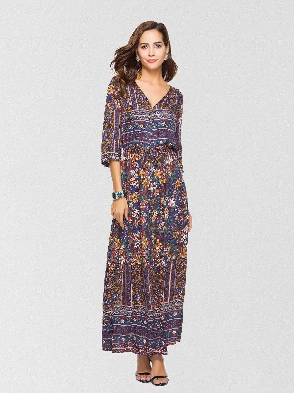 JuliaFashion - 2024Simply Sweet Floral Button Down Maxi Dress Elegant Sleeveless Maxi Dress