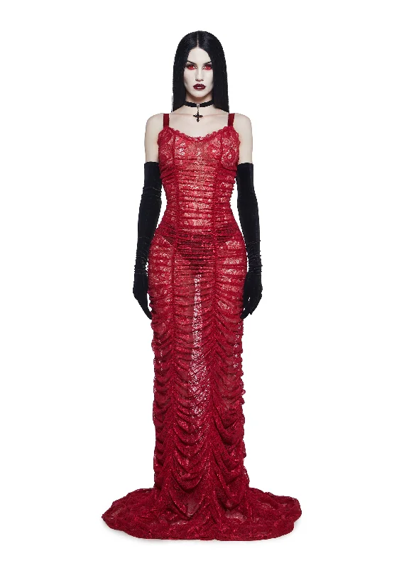 Blood Sucker Maiden Lace Maxi Dress Elegant Lace Maxi Dress