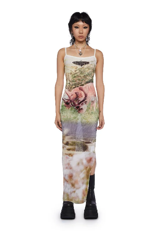 Dear Heaven Plisse Maxi Dress Classic Solid Maxi Dress