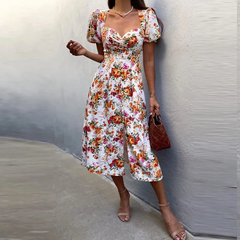 Let A Smile In Floral Maxi Dress Trendy Maxi Dress with Lace