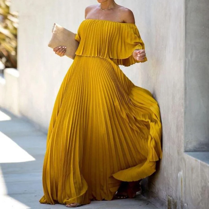 Long Sexy Strapless Maxi Dresses Comfortable T-Shirt Maxi Dress