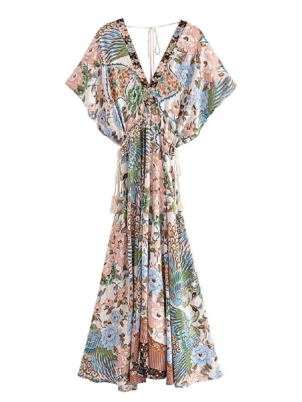 LUNAR Maxi Dress Elegant Wraparound Maxi Dress
