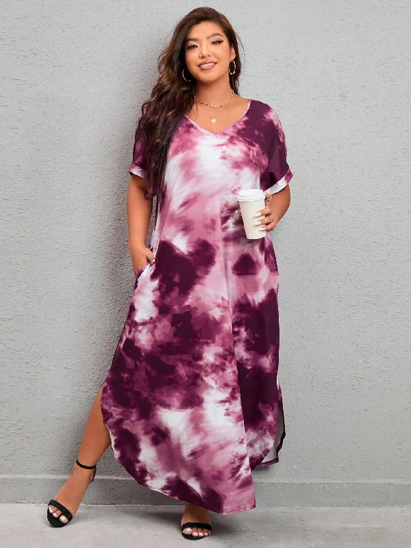 PLUS SIZE Krystal Maxi Dress Elegant Lace-Up Maxi Dress